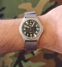 Load image into Gallery viewer, MWC G10 100m / 330ft Water resistant Stainless Steel Military Watch with Sapphire Crystal and Date - NATO Stock Number: NSN 6645-99-472-3228D
