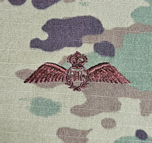 Load image into Gallery viewer, British / UK Royal Air Force (RAF) Pilot Wings (EIIR) - US OCP Ripstop multicam fabric embroidered Pilot wing patch / badge