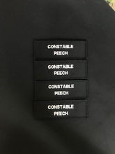 Load image into Gallery viewer, x2 Police Style Black Name Badges / Patch (MSC / Constable / Inspector / met police / city of london / Special)