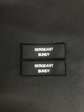 Load image into Gallery viewer, x2 Police Style Black Name Badges / Patch (MSC / Constable / Inspector / met police / city of london / Special)