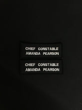 Load image into Gallery viewer, x2 Police Style Black Name Badges / Patch (MSC / Constable / Inspector / met police / city of london / Special)