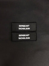 Load image into Gallery viewer, x2 Police Style Black Name Badges / Patch (MSC / Constable / Inspector / met police / city of london / Special)
