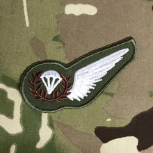Load image into Gallery viewer, Parachute Jump Instructor (PJI) Brevet Subdued Badge (olive / mtp colour)
