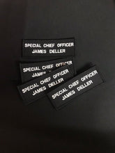 Load image into Gallery viewer, x2 Police Style Black Name Badges / Patch (MSC / Constable / Inspector / met police / city of london / Special)