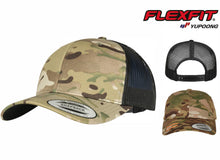 Load image into Gallery viewer, Subdued Parachute regiment - union jack / flag patch stitched cap Hat Flexfit yupoong multicam Camouflage classic trucker style snapback