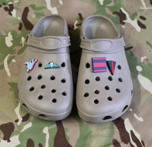 Load image into Gallery viewer, NEW Adult - Camo / Tan PVC Clog - Add logo / chrams to customise - Outdoor / shower / camping footwear shoes -Sizes 6-11