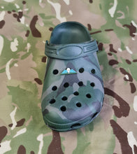 Load image into Gallery viewer, NEW Adult - Camo / Tan PVC Clog - Add logo / chrams to customise - Outdoor / shower / camping footwear shoes -Sizes 6-11
