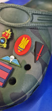 Load image into Gallery viewer, Croc / clog / water shoe - novelty charm / gem / jibbitz logo customise your EOD - Diver-sniper - footwear here
