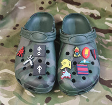 Load image into Gallery viewer, Croc / clog / water shoe - novelty charm / gem / jibbitz logo customise your tactical military footwear here - Airborne / JTAC / Sapper / AT