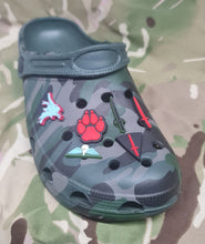 Load image into Gallery viewer, Croc / clog / water shoe - novelty charm / gem / jibbitz logo customise your tactical military footwear here - Airborne / JTAC / Sapper / AT