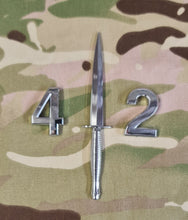 Load image into Gallery viewer, Commando Dagger / Fairburn Sykes - Chrome ABS 3D automobile / car / Truck / Decal / logo ( Squadron / Regiment / 29/ 49 /59 /43/42/40/45)