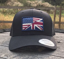 Load image into Gallery viewer, Colour Flag patch - UK / US - stitched cap Hat Flexfit yupoong multicam Camouflage classic trucker style snapback - flag