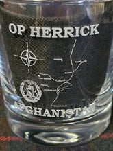 Load image into Gallery viewer, Afghanistan NATO OP Herrick - Engraved Whiskey Tumbler Glass 330ml - army / navy / royal marines