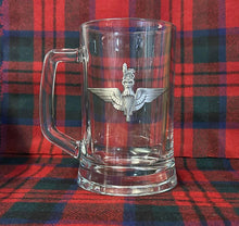 Load image into Gallery viewer, Parachute Regiment/ Airborne forces - Metal 2D Logo / Motif - beer pint glass tankard 660ml logo glass