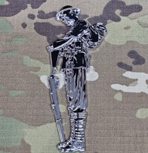 Load image into Gallery viewer, 3D WW1 Tommy Chrome ABS 3D automobile / car / Truck / Decal / logo Remembrance armistice veteran lest we forget hm forces