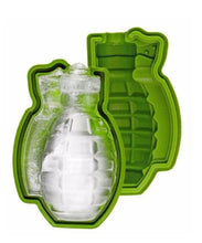 Load image into Gallery viewer, Set of 2 Large 3D Grenade Shaped Ice Cube Mold Maker Silicone Party Bar Military Gift