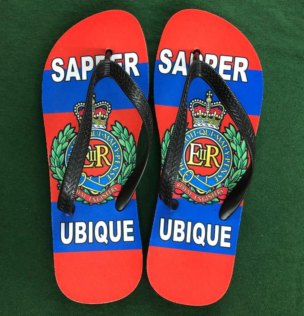 Printed Flip Flops - Royal Engineers - Sappers