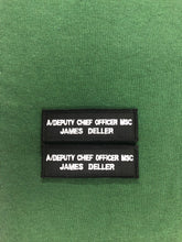 Load image into Gallery viewer, x2 Police Style Black Name Badges / Patch (MSC / Constable / Inspector / met police / city of london / Special)