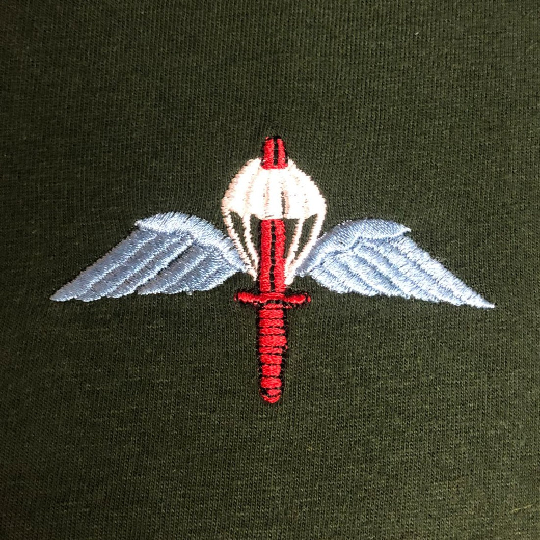 Parachute Wings with Commando Dagger - Embroidered - Choose your Garment