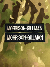 Load image into Gallery viewer, x2 Name Badge / Name Tape  120mm x 25mm (Choose Colour) (PCS Style)