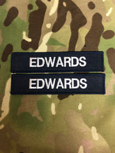 Load image into Gallery viewer, x2 Name Badge / Name Tape  120mm x 25mm (Choose Colour) (PCS Style)