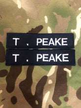 Load image into Gallery viewer, x2 Name Badge / Name Tape  120mm x 25mm (Choose Colour) (PCS Style)