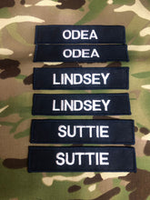 Load image into Gallery viewer, x2 Name Badge / Name Tape  120mm x 25mm (Choose Colour) (PCS Style)