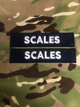 Load image into Gallery viewer, 2 x Royal Navy Name tape Badge - Foul Weather Smock / Waterproof Jacket Variant