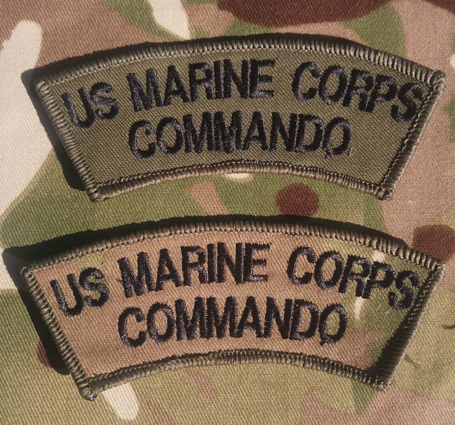 United States / US Marine Corps Commando / USMC / Shoulder Flash / Mud Guard
