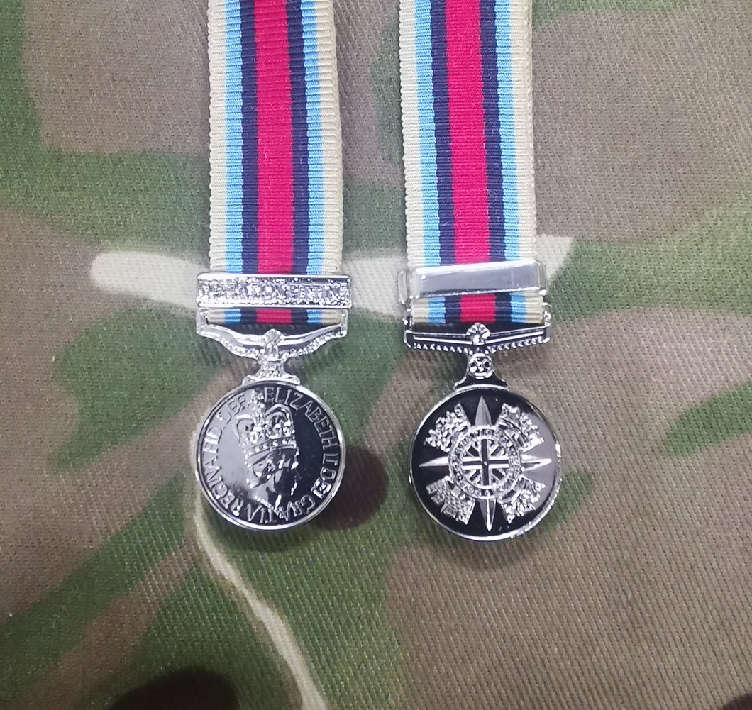 Miniature Op Pitting Afghanistan Operational Service (OSM-OP PITTING)) Medal (EIIR)