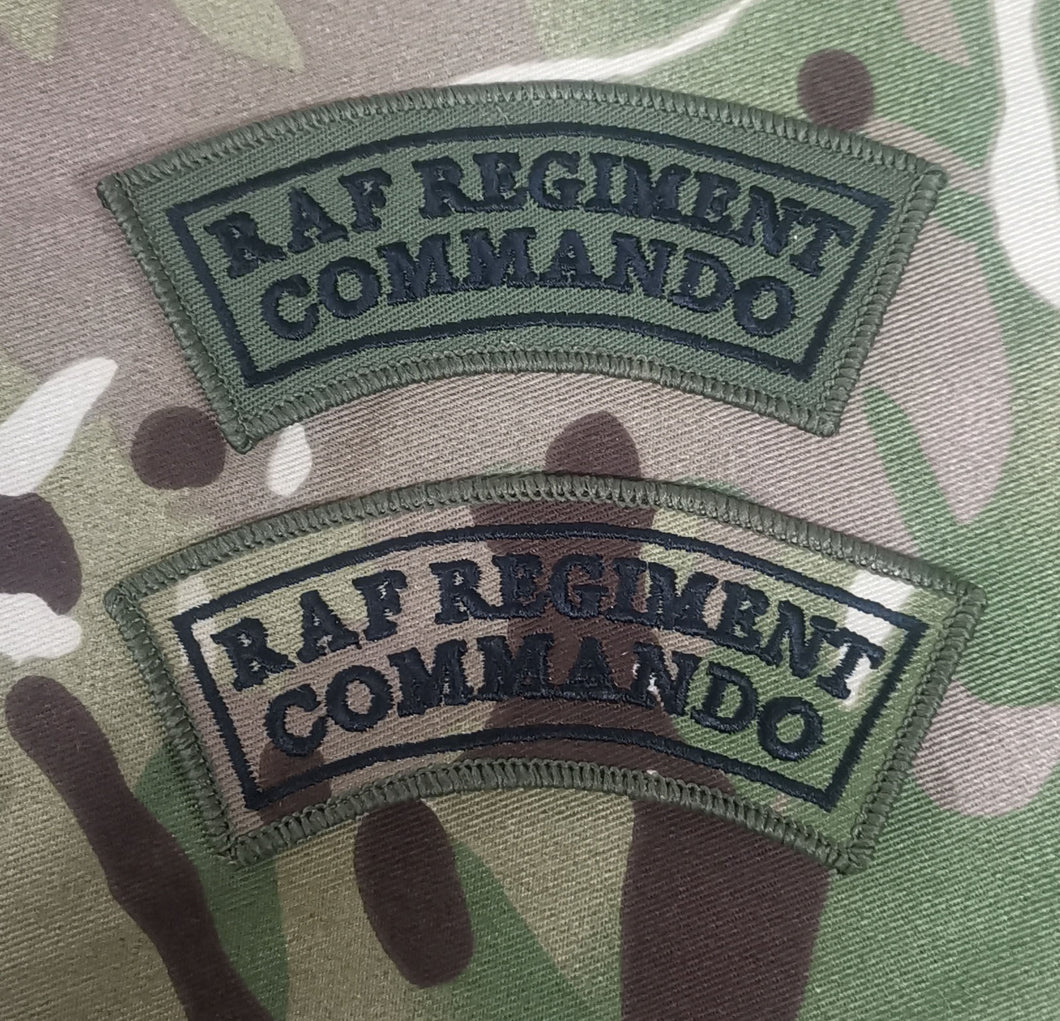 (RAF) Royal Air Force Regiment Commando Embroidered Shoulder Patch (mud guards)