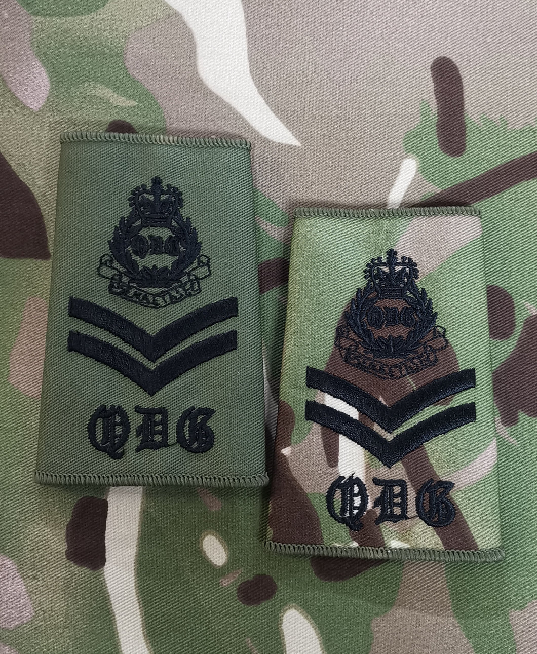 QDG Corporal (Cpl) Subdued Rank Slide (EIIR)