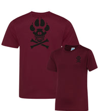 Load image into Gallery viewer, K9 Dog Handler skull & cross bones - Fully Printed Wicking Fabric T-shirt