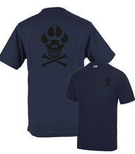 Load image into Gallery viewer, K9 Dog Handler skull & cross bones - Fully Printed Wicking Fabric T-shirt