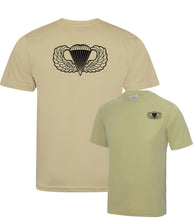 Load image into Gallery viewer, USA Army Wings Airborne forces Paratrooper - Fully Printed Wicking Fabric T-shirt