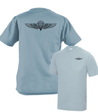 Load image into Gallery viewer, USA US Navy Wings Airborne forces Paratrooper - Fully Printed Wicking Fabric T-shirt