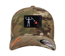 Load image into Gallery viewer, Embroidered Flexfit Yupong Cap Blackbeard Flag Baseball Cap (Edward Teach)