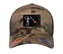 Load image into Gallery viewer, Embroidered Flexfit Yupong Cap Blackbeard Flag Baseball Cap (Edward Teach)