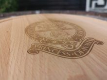 Load image into Gallery viewer, Carved / Engraved Chopping Board Wooden (Pizza board) - Round