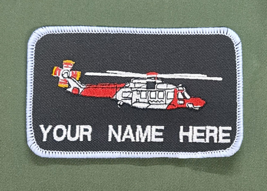 Bespoke Pilot / Crew Team Name Badge HM Coastguard Search & Rescue (Agusta Westland AW189)