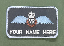 Load image into Gallery viewer, Bespoke Pilot / Crew Team Name Badge RAF Royal Air Force Volunteer Reserve (Training Branch) Wings VR
