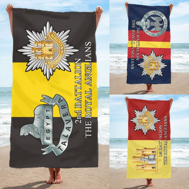 Fully Printed Royal Anglian Towel (choose your battalion)