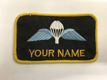 Load image into Gallery viewer, Bespoke Air / Ground Crew Airborne Parachutist Wings PJI Jump Instructor Name Badge