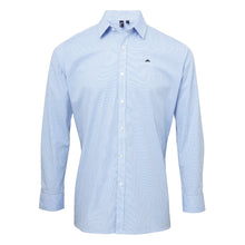 Load image into Gallery viewer, Embroidered - Monogrammed Microcheck (Gingham) long sleeve cotton shirt