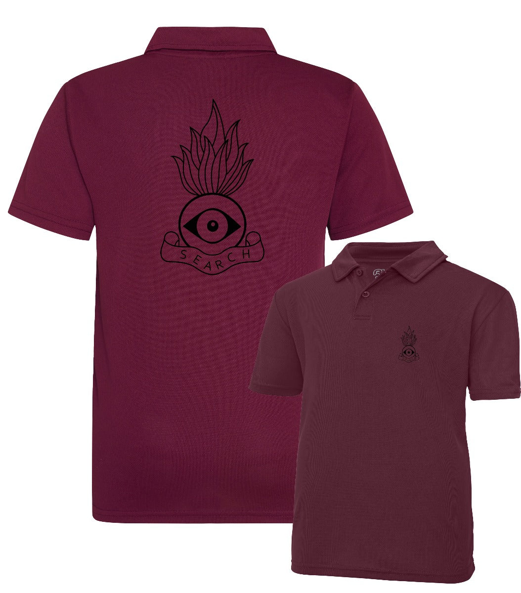 Double Printed RE Search Wicking Polo Shirt