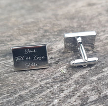 Load image into Gallery viewer, Engraved Regimental, Cuff Links (Rectangle) - tell us your design