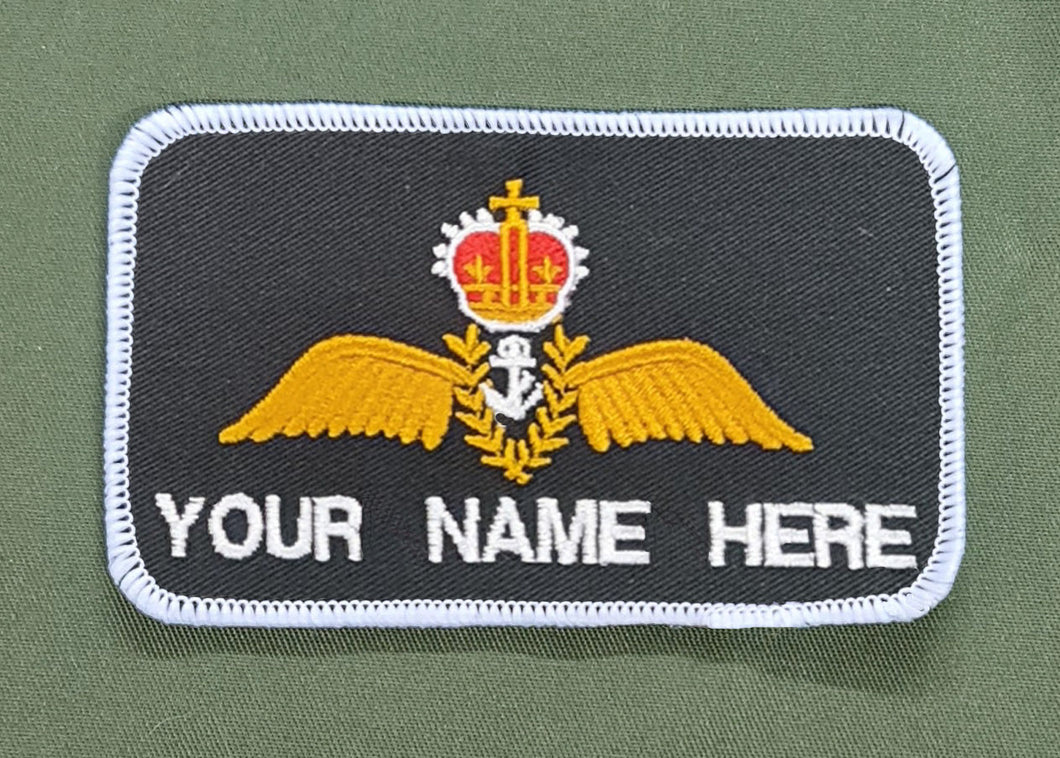 Bespoke Pilot / Crew Team Name Badge RAF Royal Air Force - Royal Fleet Auxiliary Pilot Wings