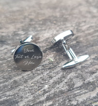 Load image into Gallery viewer, Engraved Regimental, Cuff Links (Round) - tell us your design