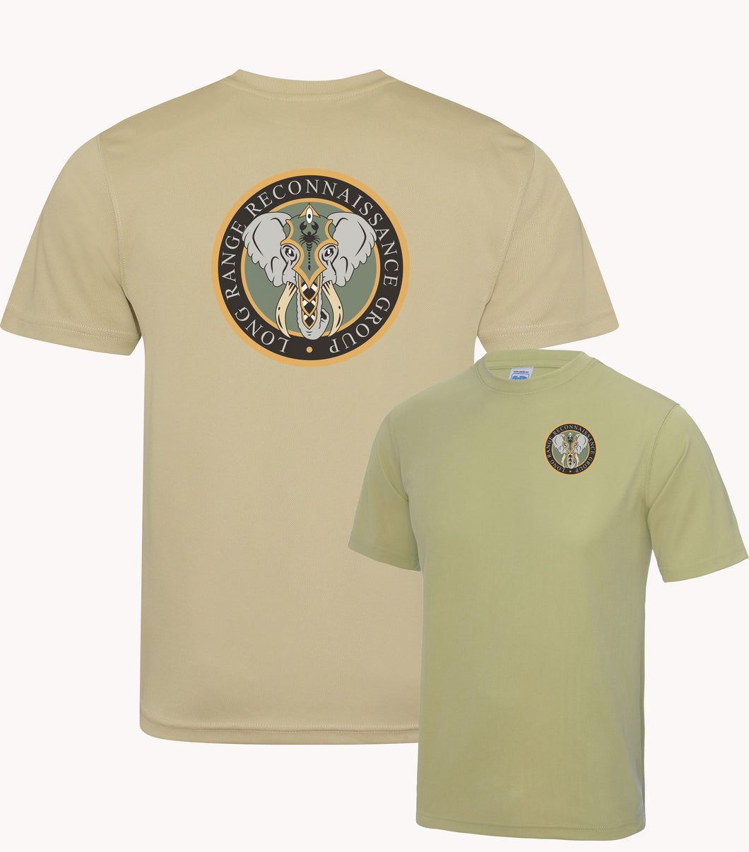 Long Range Reconnaissance Group (LRRG) (op newcombe / mali) recce - Double Colour Print- Wicking T-Shirt (sand colour only)