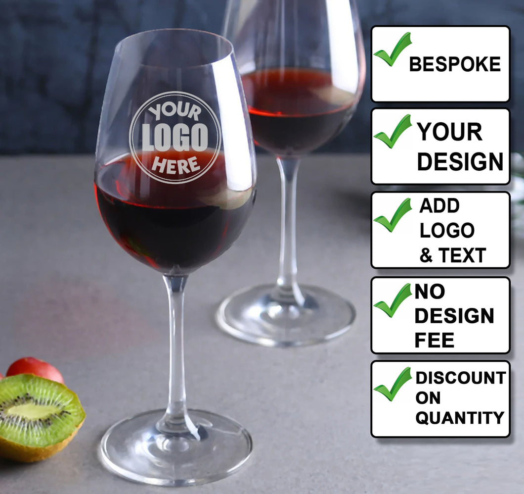 Engraved Wine Glass 350ml - Free Engraving / Your Design